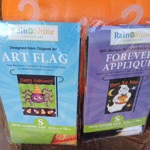 Halloween Small Art Flags Rain Or Shine Lowes Garden Decor Holiday Fall NEW